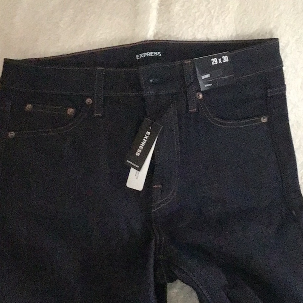 Express straight leg dark jean